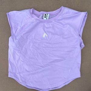 SOLD 🚫🚫🚫  Alphalete Velocity Crop Tee - Static Lavender